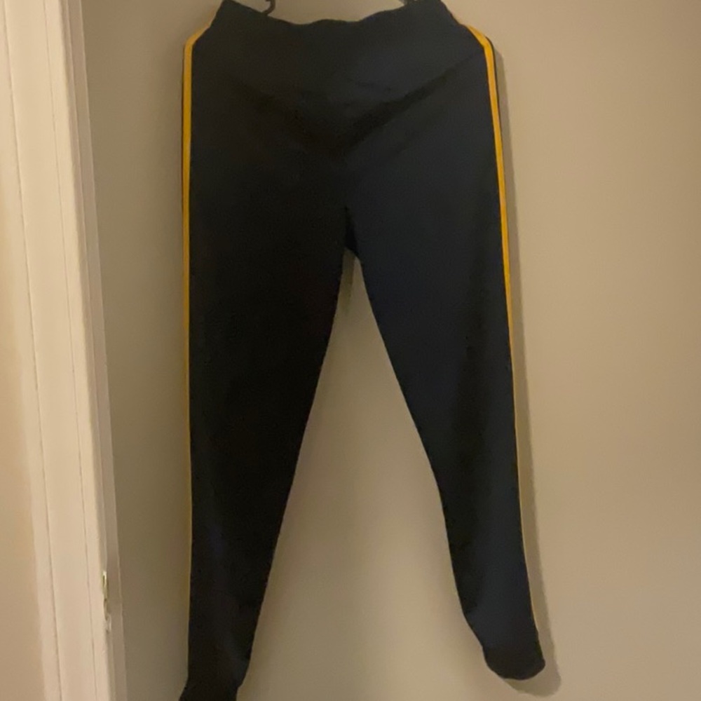 Blue and gold boy Adidas track pants